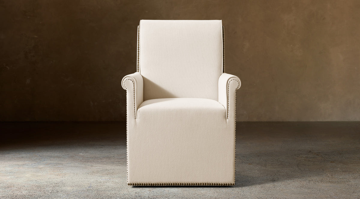 Vendôme Fabric Dining Armchair — Front view