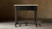 Baldacchino Emperador Open Bedside Table – Sandblasted Crema Emperador Marble