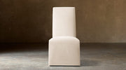 Alexandria Fabric Dining Side Chair – front view in natural-toned upholstery
