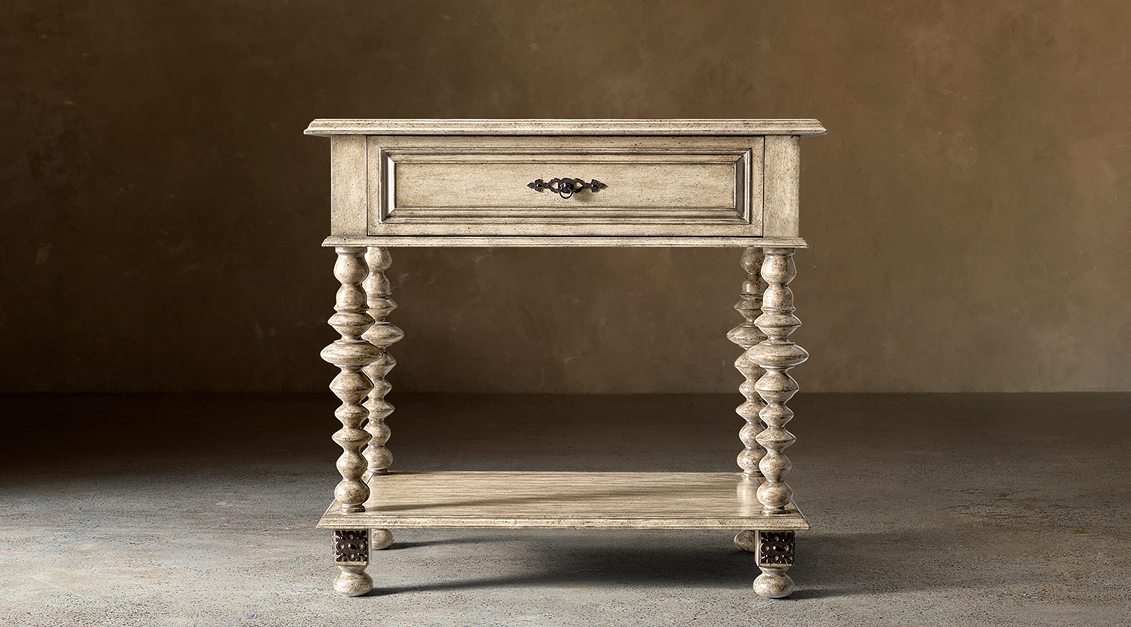 Paloma Rectangular Bedside Table – Bone