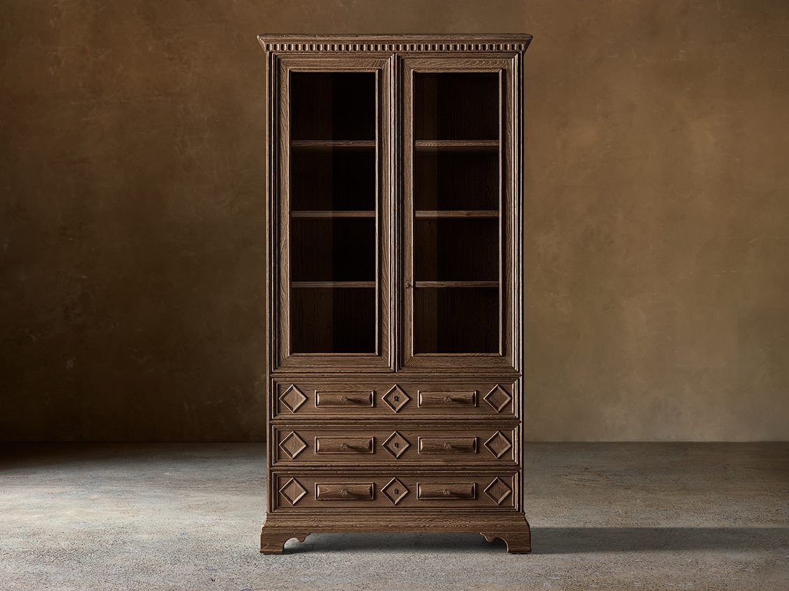 Oliviero Glass Sideboard & Hutch – Smoke